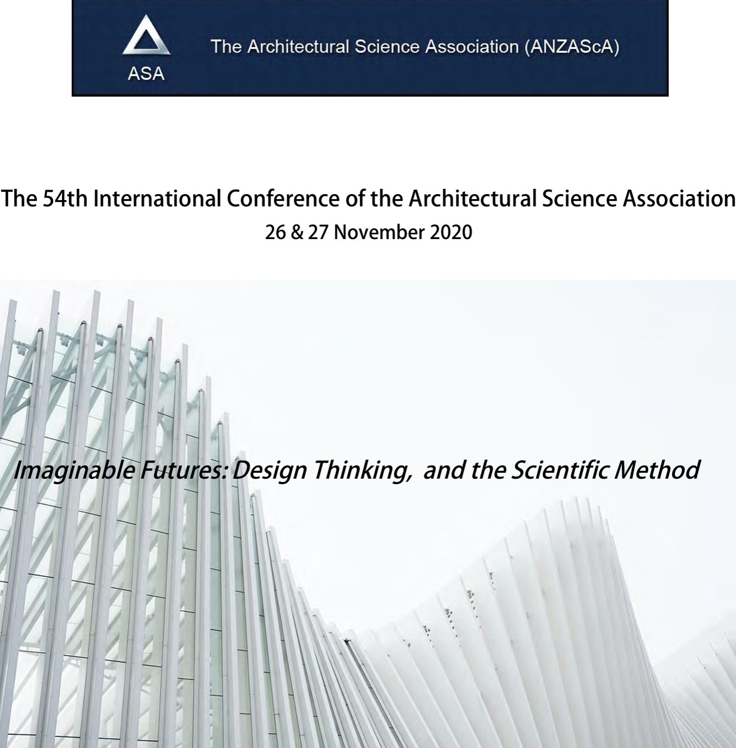 ASA2020: 54th International Conference of the Architectural Science Association